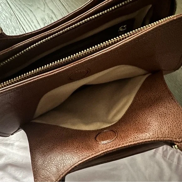 Isaac Mizrahi Brown Leather Satchel - Picture 5 of 7